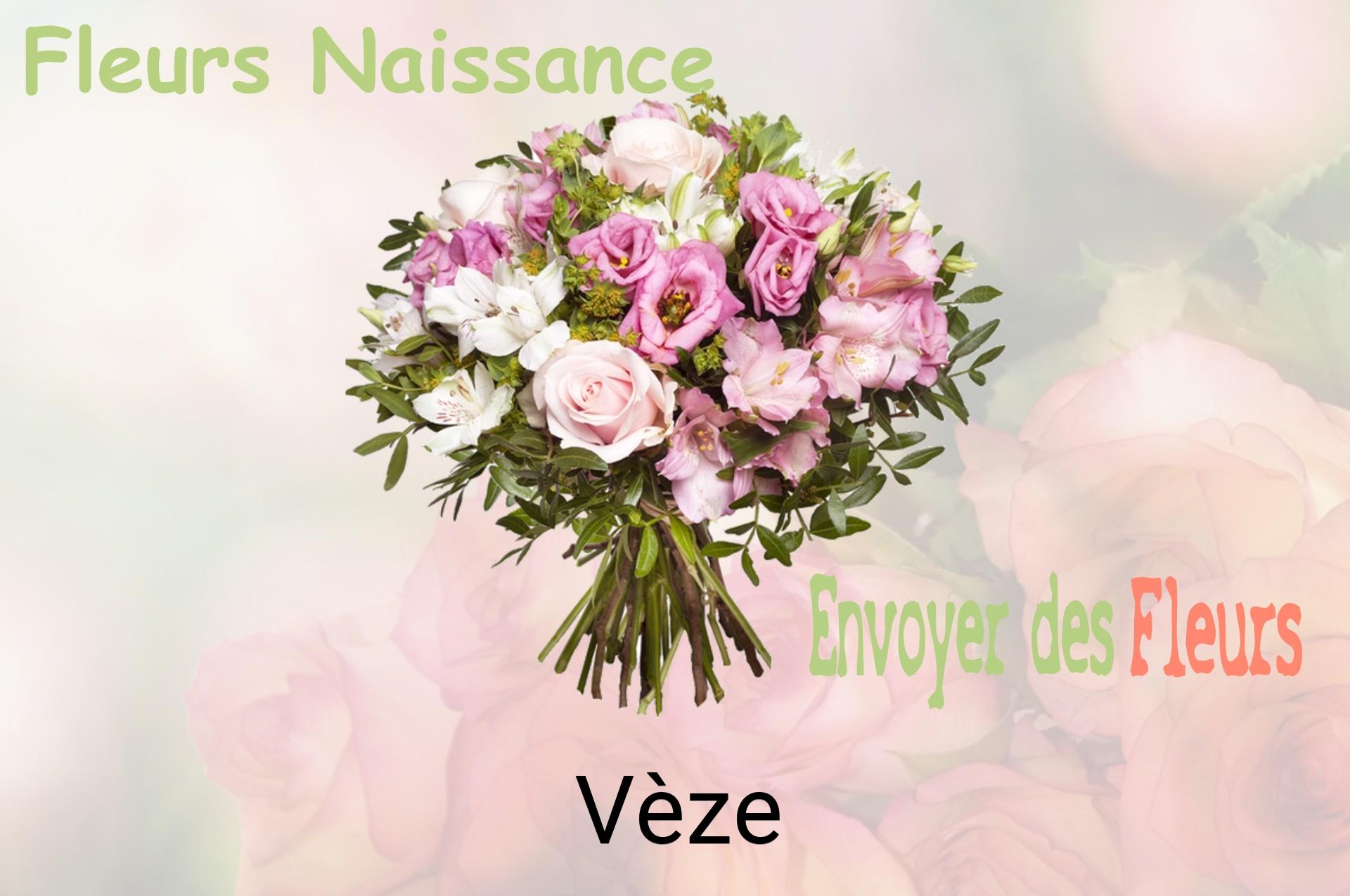 Bouquet de fleurs de naissance livré à Vèze